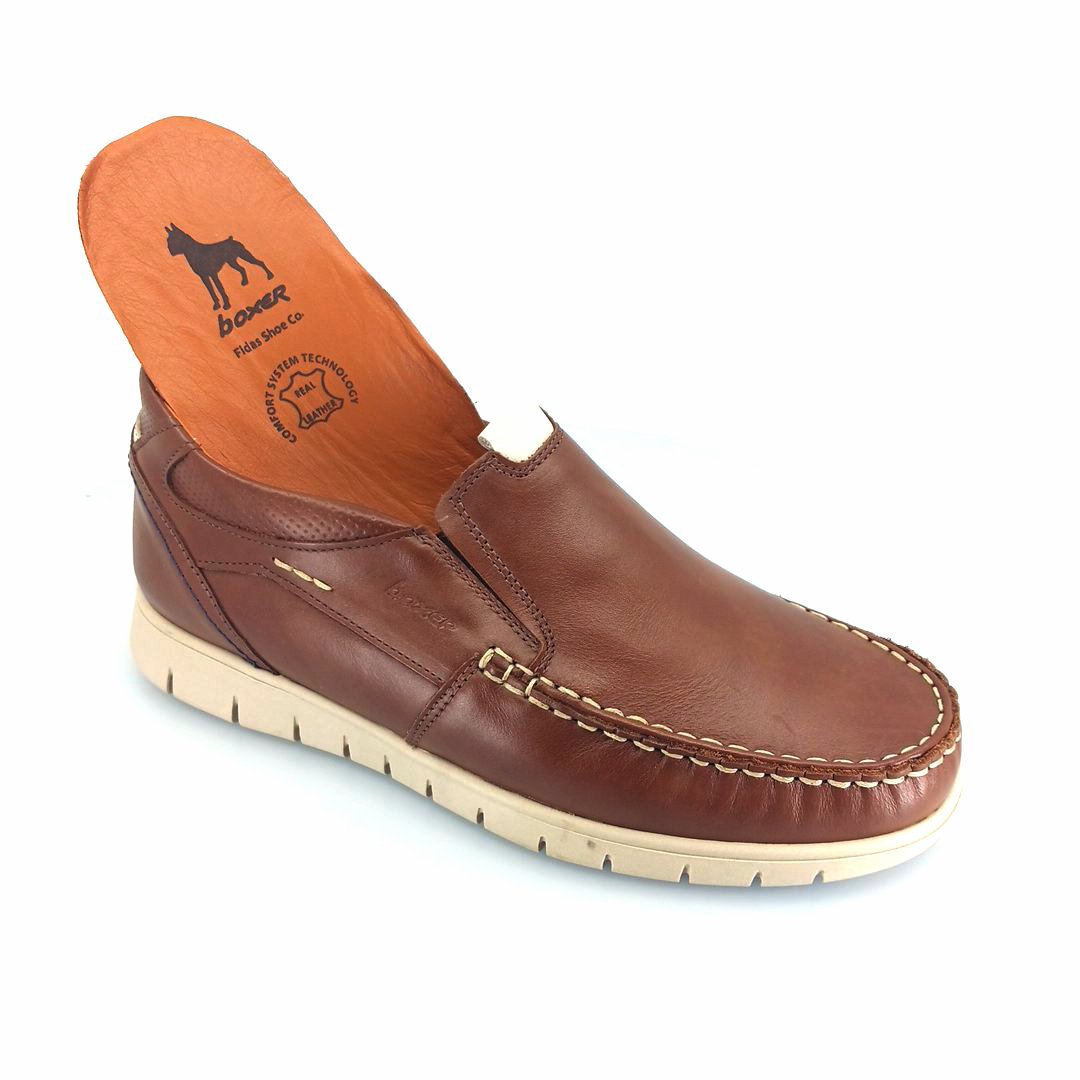 Boxer 47000 (ταμπα δέρμα) ανδρικά μοκασίνια