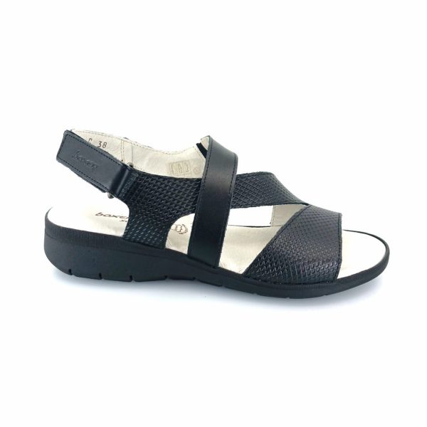 Boxer 58832 (μαύρο δέρμα) γυναικεία σανδάλια
