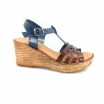 Boxer 97003 (multi μπλε δέρμα) γυναικείες πλατφόρμες