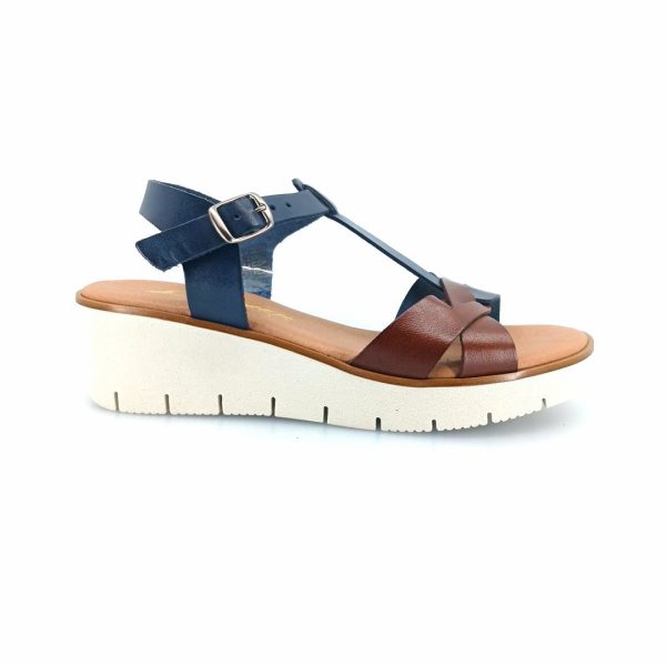 Boxer 97034 (multi μπλε δέρμα) γυναικεία σανδάλια
