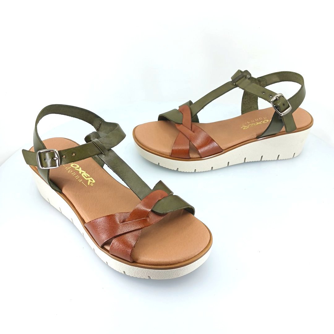 Boxer 97034 (multi λαδί δέρμα) γυναικεία σανδάλια