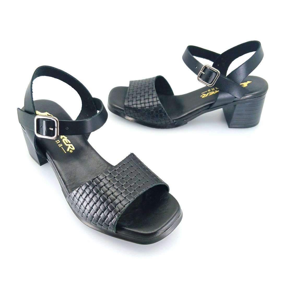 Boxer 97062 (μαύρο δέρμα) γυναικεία πέδιλα