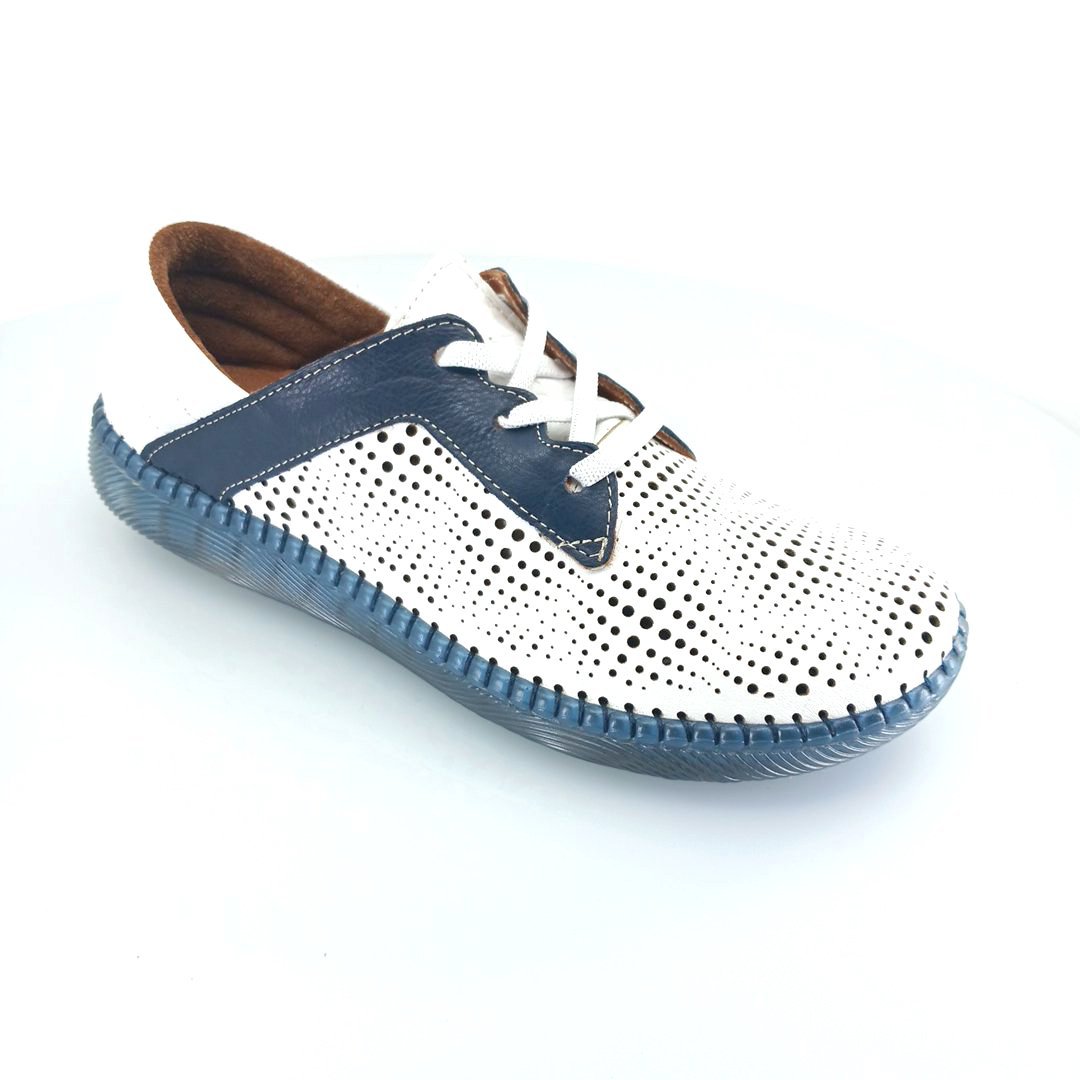 boxer-98390-blue-1 Boxer 98390 (λευκό - μπλε δέρμα) γυναικεία sneakers