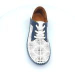 Boxer 98390 (λευκό - μπλε δέρμα) γυναικεία sneakers