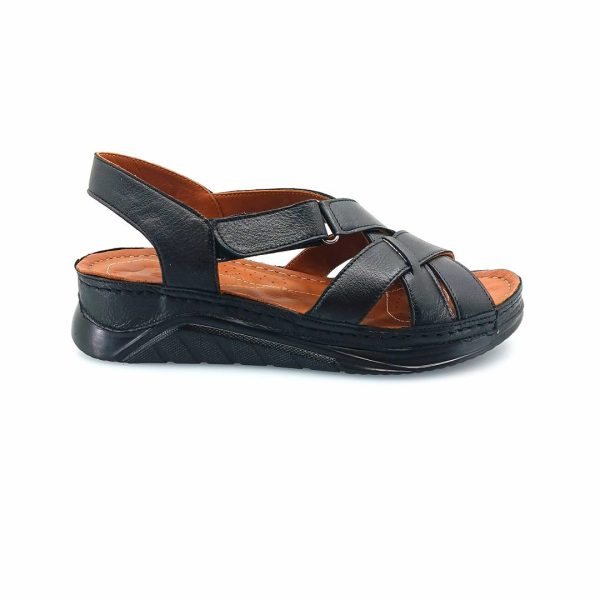 Boxer 98421 (μαύρο δέρμα) γυναικεία σανδάλια