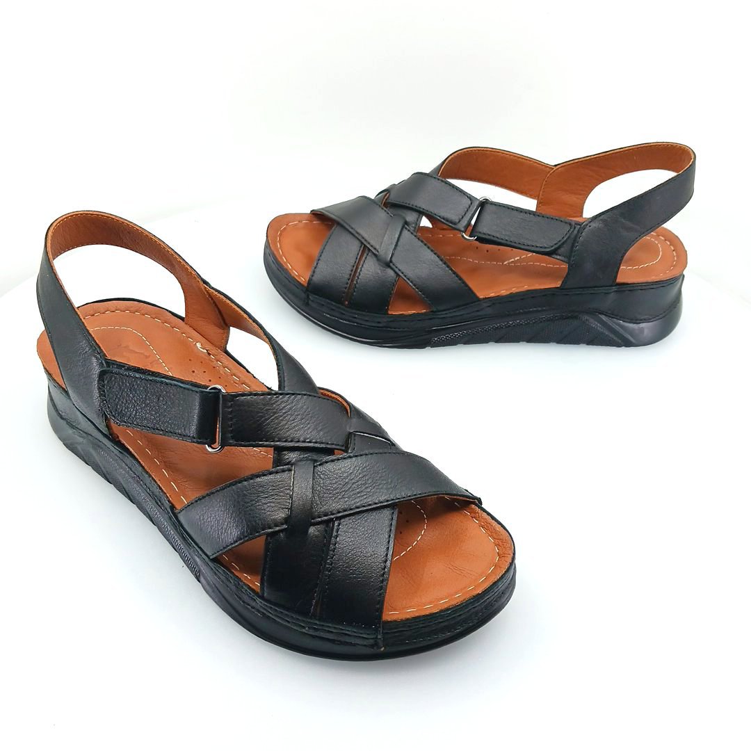 Boxer 98421 (μαύρο δέρμα) γυναικεία σανδάλια