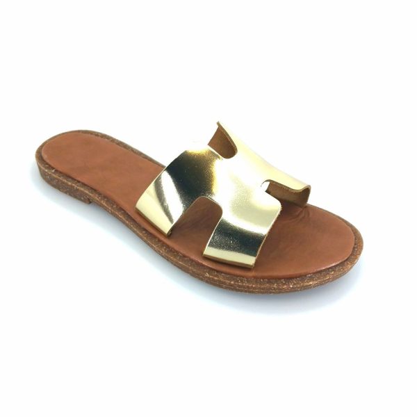 Boxer 98438 (χρυσό δέρμα) γυναικεία σανδάλια