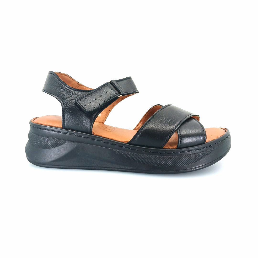 Boxer 98449 (μαύρο δέρμα) γυναικεία σανδάλια