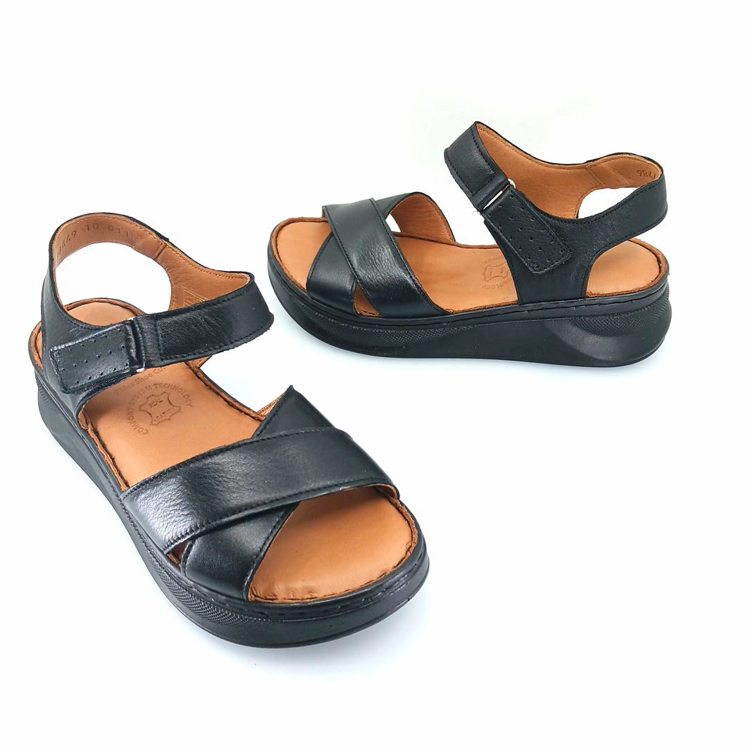 Boxer 98449 (μαύρο δέρμα) γυναικεία σανδάλια