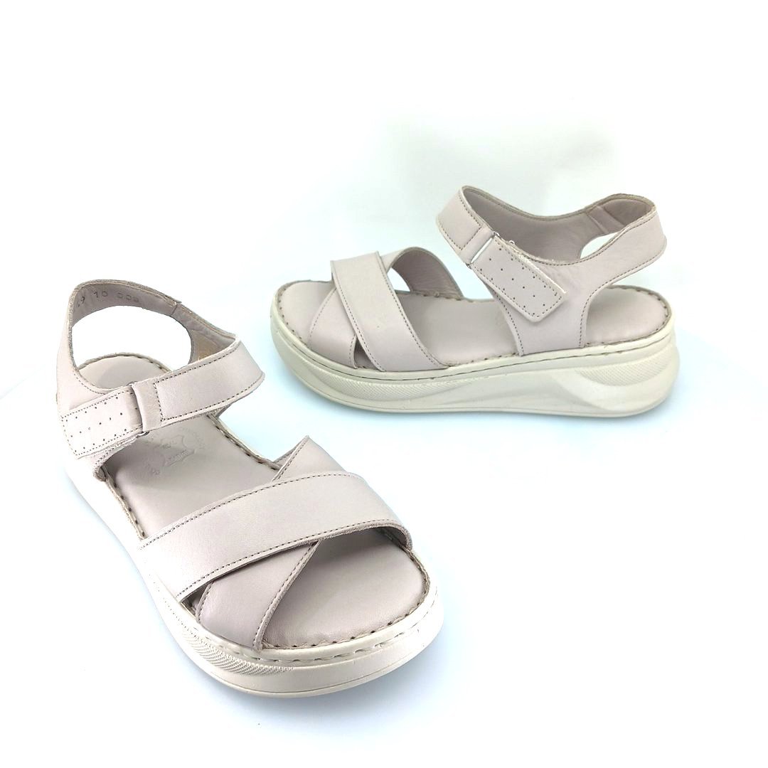 Boxer 98449 (γκρι δέρμα) γυναικεία σανδάλια