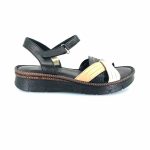 Boxer 98451 (μαύρο δέρμα) γυναικεία σανδάλια
