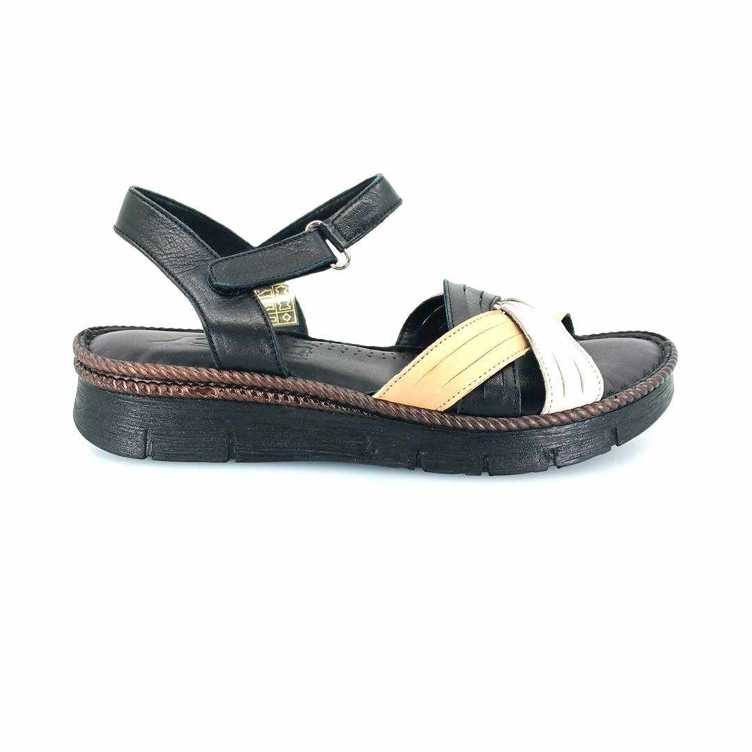 Boxer 98451 (μαύρο δέρμα) γυναικεία σανδάλια