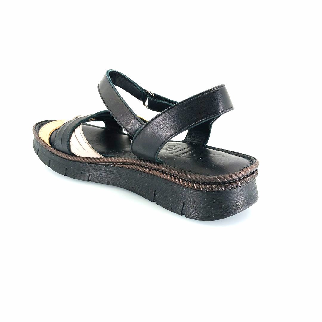 Boxer 98451 (μαύρο δέρμα) γυναικεία σανδάλια