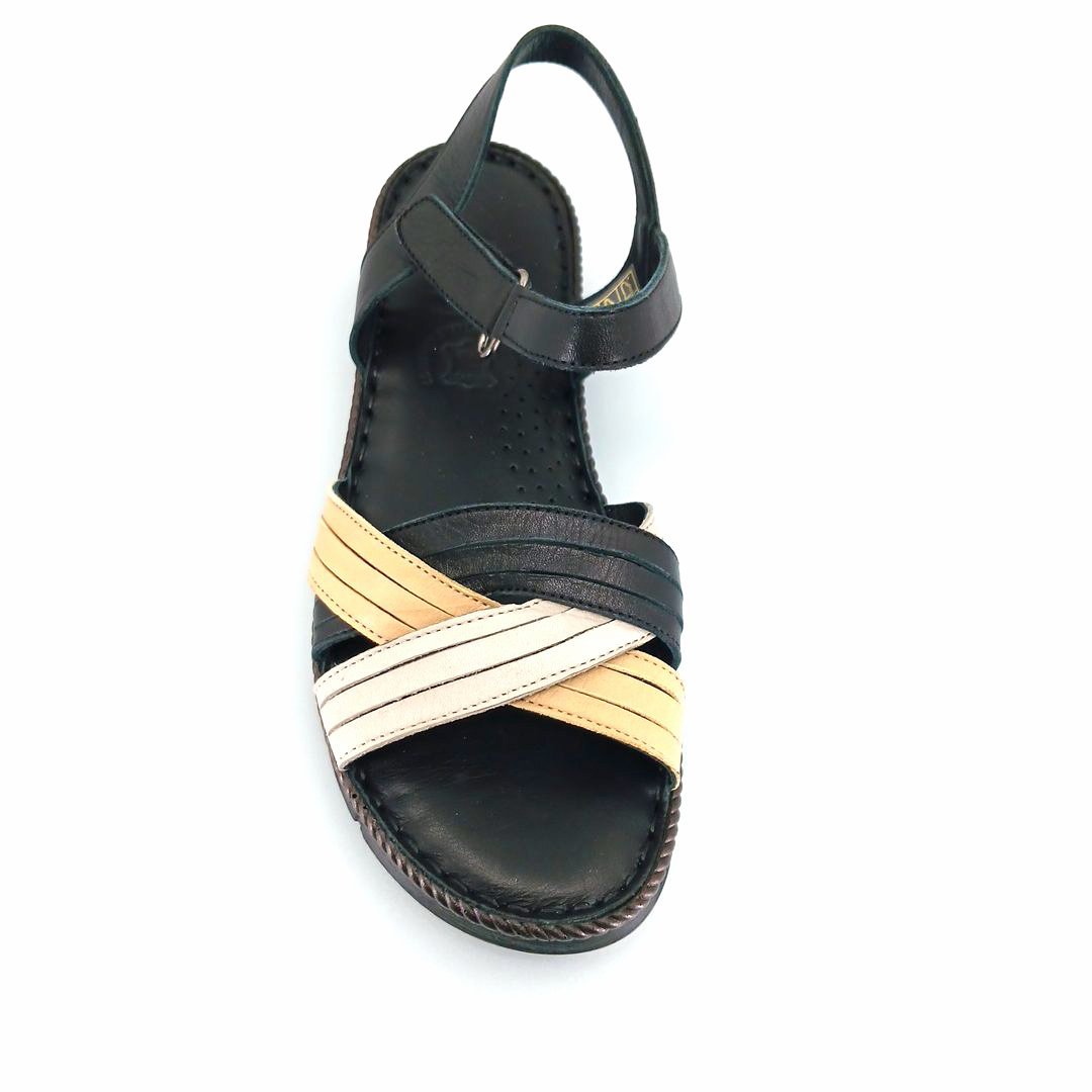 Boxer 98451 (μαύρο δέρμα) γυναικεία σανδάλια