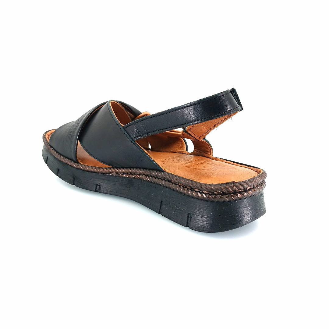 Boxer 98452 (μαύρο δέρμα) γυναικεία σανδάλια