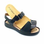 Gabor 43.710.27 γυναικεία πέδιλα (μαύρο δέρμα)