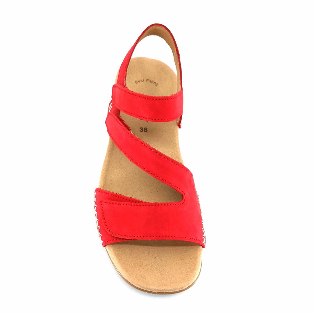Gabor 43.734.15 γυναικεία πέδιλα (κόκκινο δέρμα nubuck)