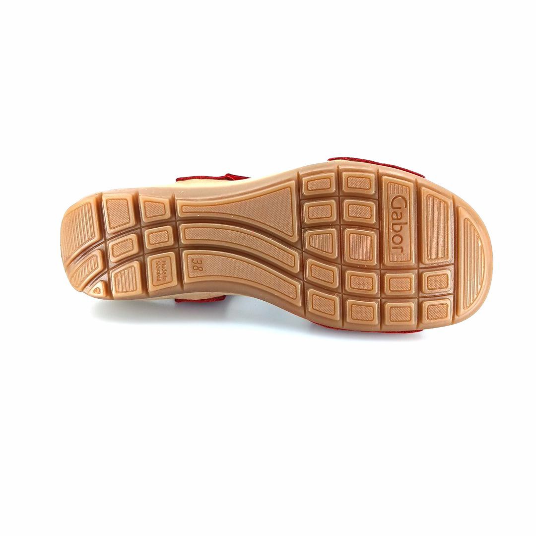 Gabor 43.734.15 γυναικεία πέδιλα (κόκκινο δέρμα nubuck)