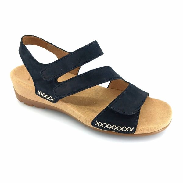 Gabor 43.734.17 γυναικεία πέδιλα (μαύρο δέρμα nubuck)
