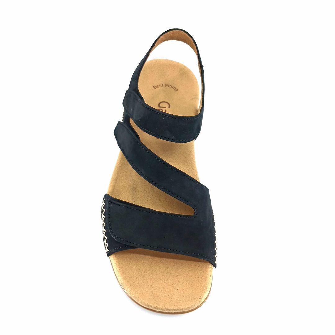 Gabor 43.734.17 γυναικεία πέδιλα (μαύρο δέρμα nubuck)