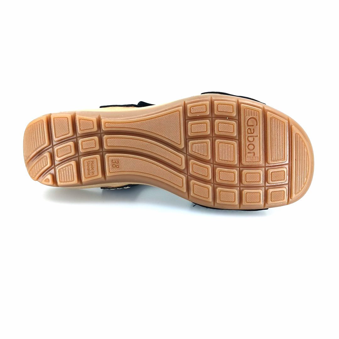 Gabor 43.734.17 γυναικεία πέδιλα (μαύρο δέρμα nubuck)