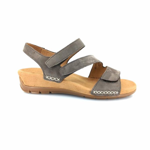 Gabor 43.734.19 γυναικεία πέδιλα (γκρι δέρμα nubuck)