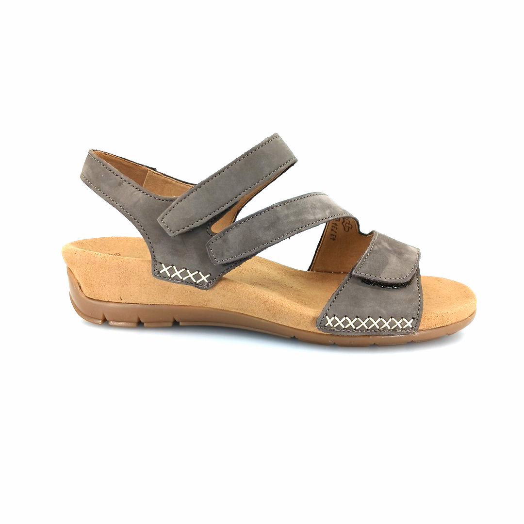 Gabor 43.734.19 γυναικεία πέδιλα (γκρι δέρμα nubuck)