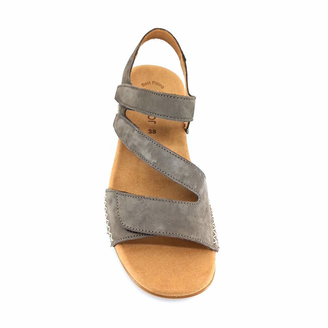 Gabor 43.734.19 γυναικεία πέδιλα (γκρι δέρμα nubuck)