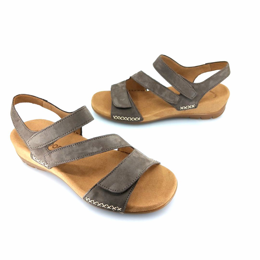 Gabor 43.734.19 γυναικεία πέδιλα (γκρι δέρμα nubuck)