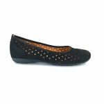 Gabor 44.169.17 μπαλαρίνες (μαύρο δέρμα nubuck)