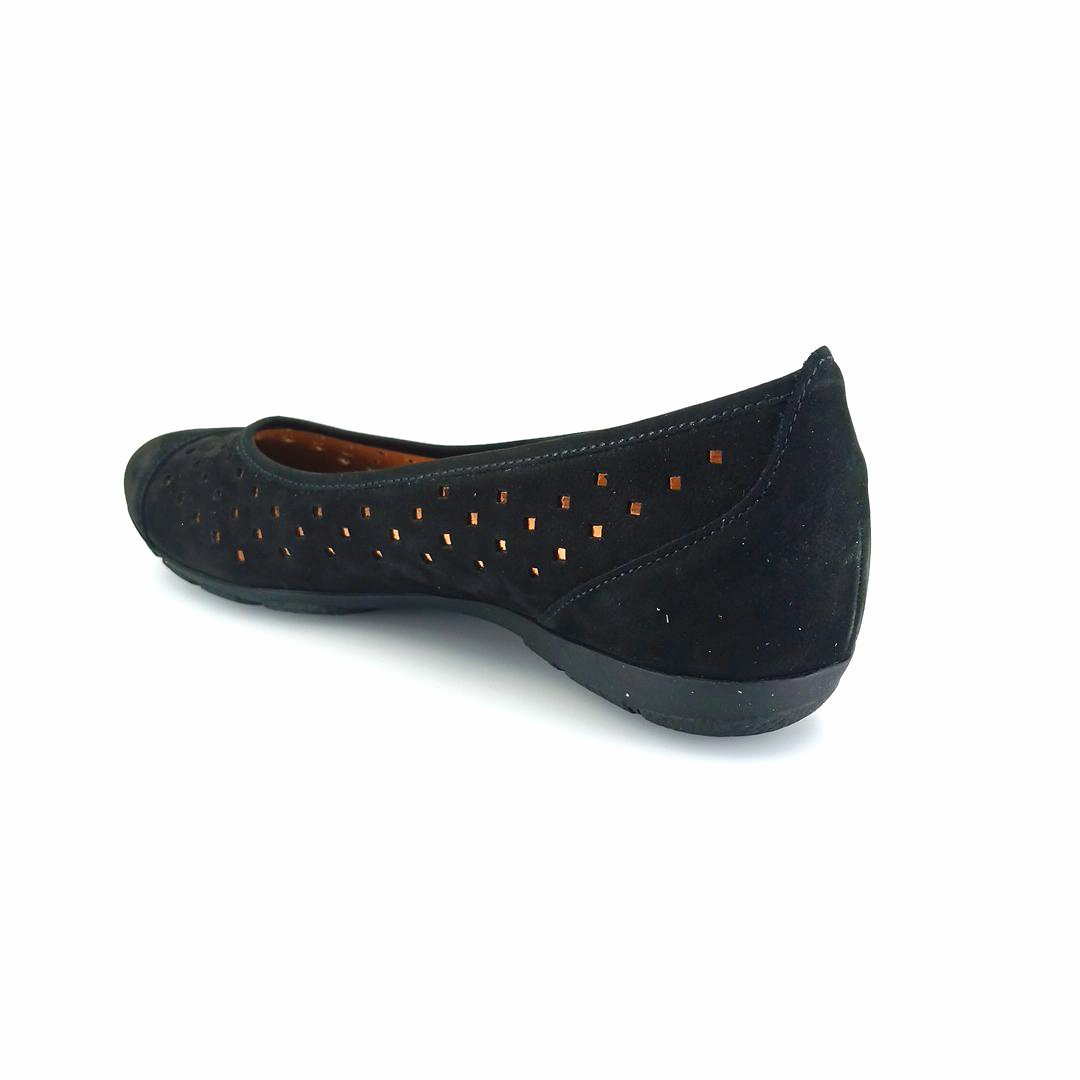 Gabor 44.169.17 μπαλαρίνες (μαύρο δέρμα nubuck)