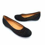 Gabor 44.169.17 μπαλαρίνες (μαύρο δέρμα nubuck)