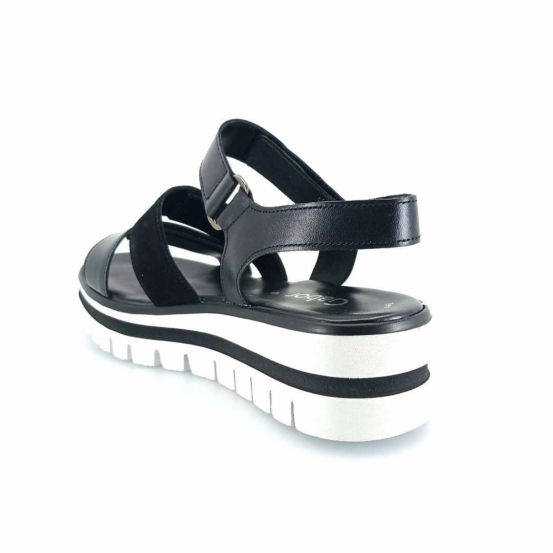 Gabor 44.620.27 γυναικείες πλατφόρμες (μαύρο δέρμα)