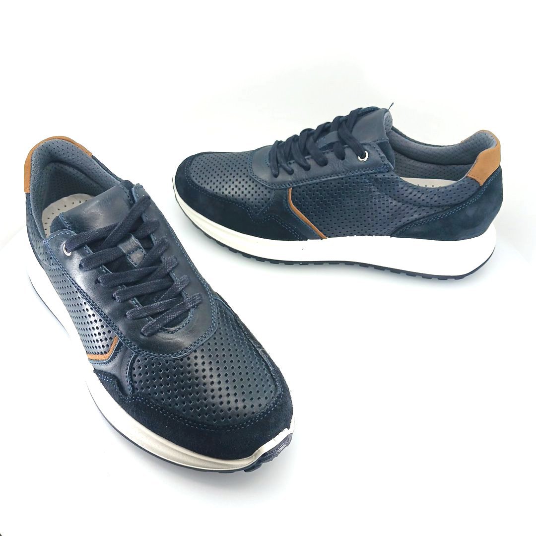 IMAC 552440 (μπλε δέρμα) ανδρικά sneakers