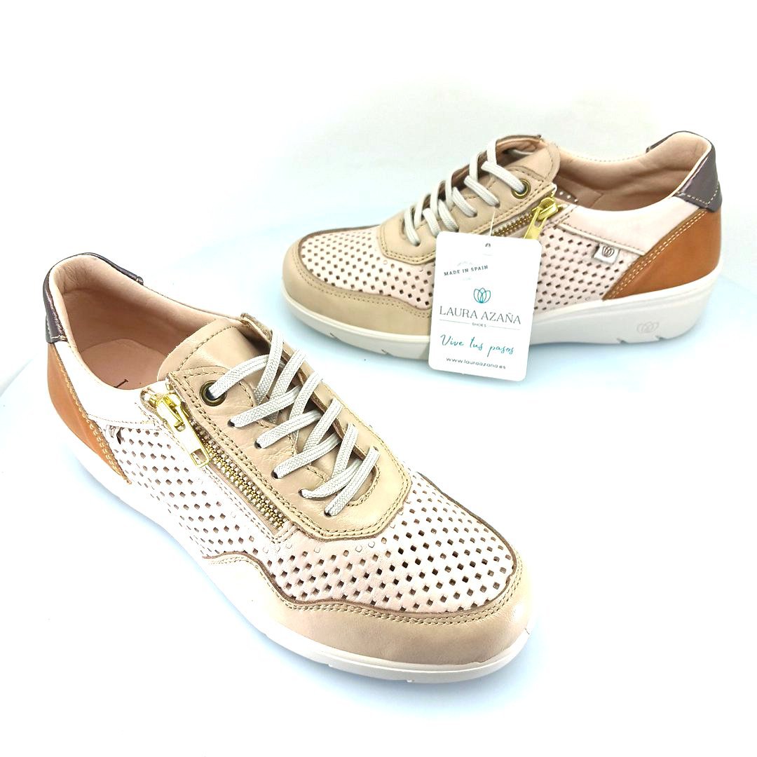 Laura Azana 26823 (σομόν δέρμα) γυναικεία sneakers