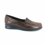 Boxer 52184 (καφέ δέρμα) γυναικεία slip-on