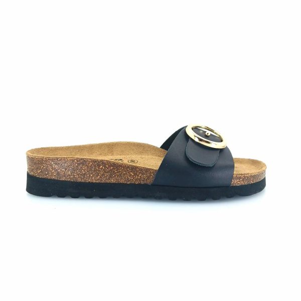 Boxer 97053 (μαύρο δέρμα) γυναικεία πέδιλα