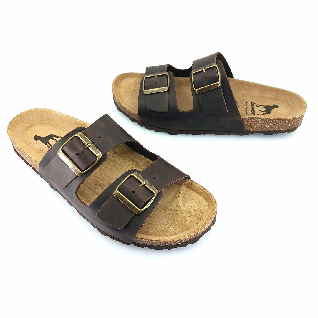 Boxer 19275 (καφέ δέρμα) ανδρικά πέδιλα