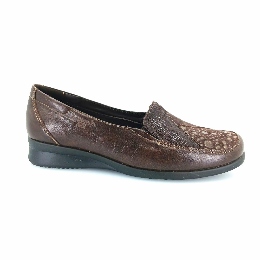 Boxer 52184 (καφέ δέρμα) γυναικεία slip-on
