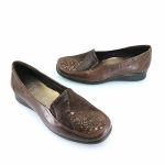 Boxer 52184 (καφέ δέρμα) γυναικεία slip-on