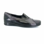 Boxer 52657 (μαύρο δέρμα) γυναικεία slip-on