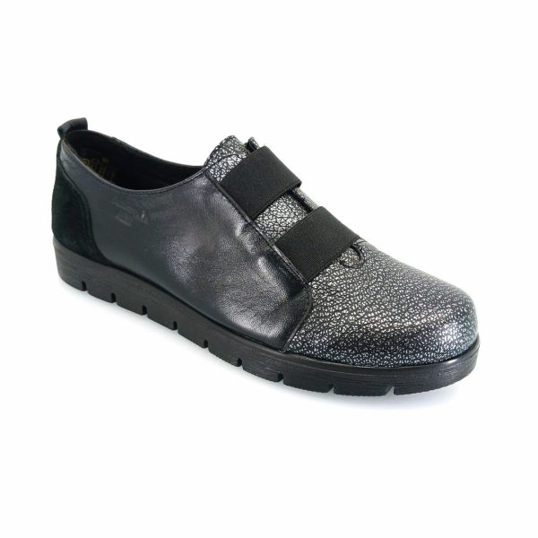 Boxer 52783 (μαύρο δέρμα) γυναικεία slip-on