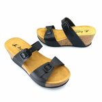 Boxer 97047 (μαύρο δέρμα) γυναικείες πλατφόρμες