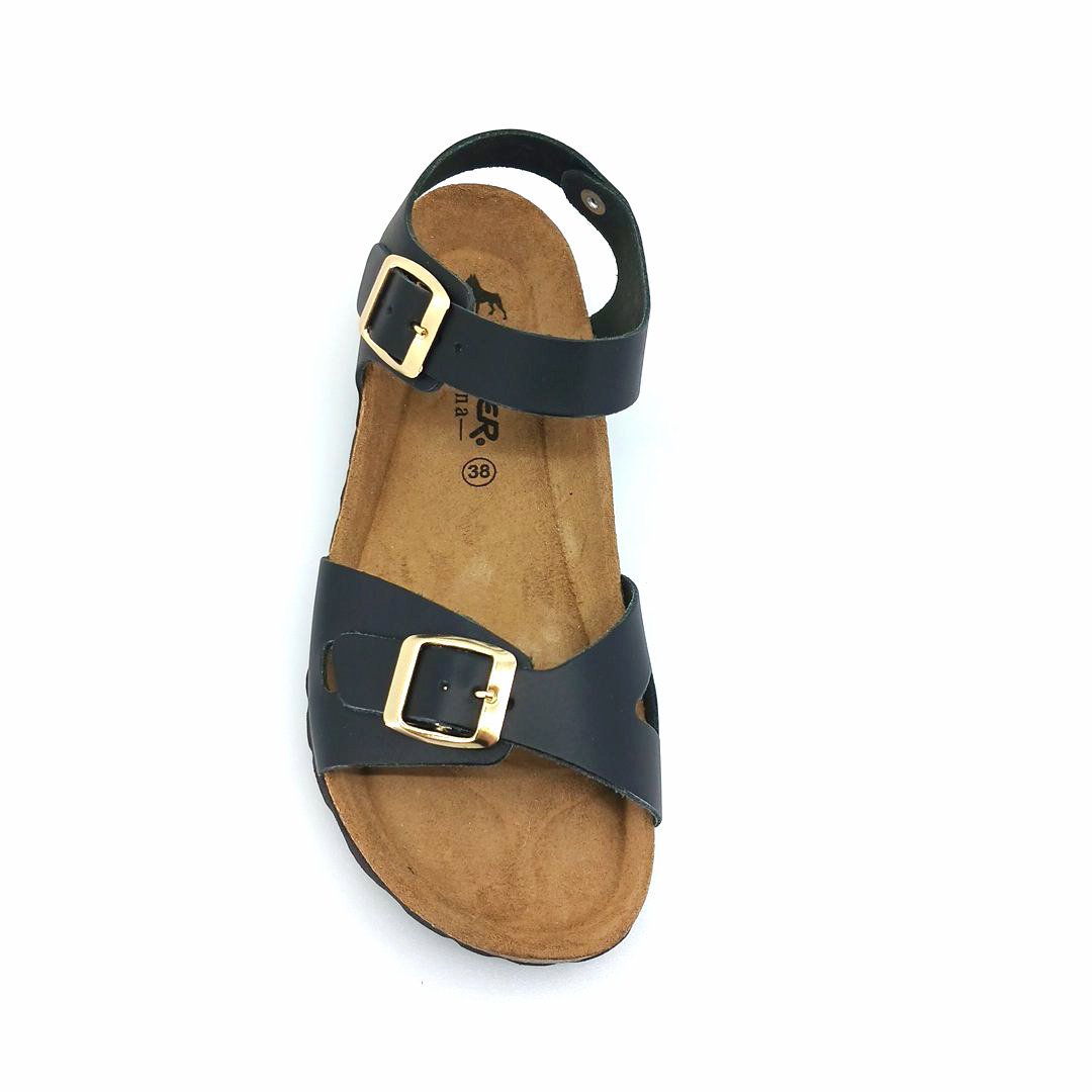 Boxer 97050 (μαύρο δέρμα) γυναικεία πέδιλα