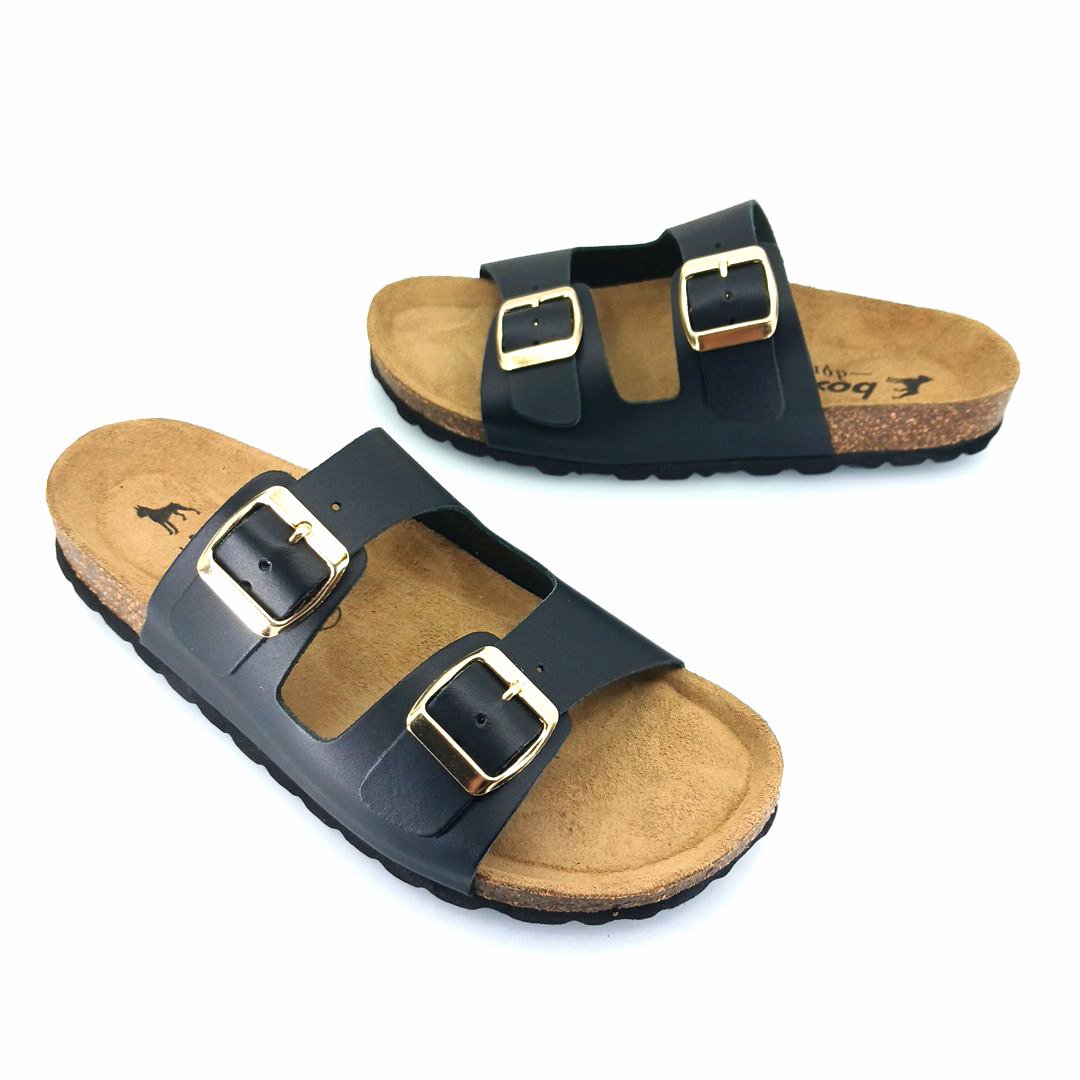 Boxer 97051 (μαύρο δέρμα) γυναικεία πέδιλα