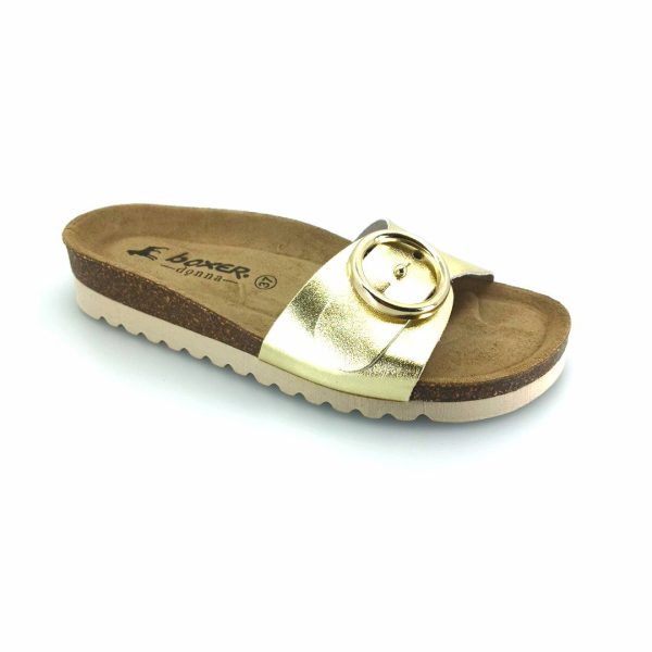 Boxer 97053 (χρυσό δέρμα) γυναικεία πέδιλα