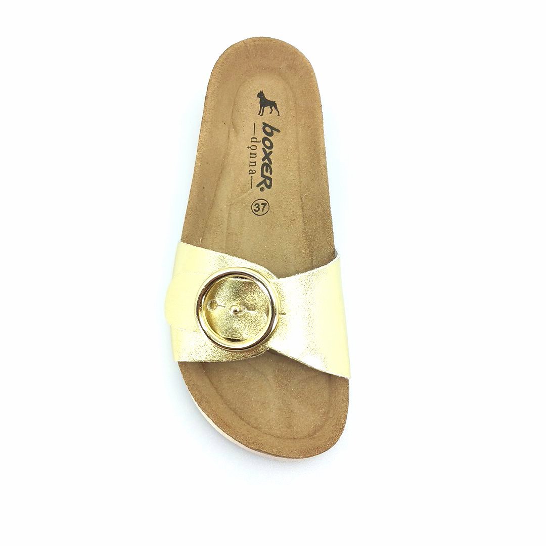 Boxer 97053 (χρυσό δέρμα) γυναικεία πέδιλα