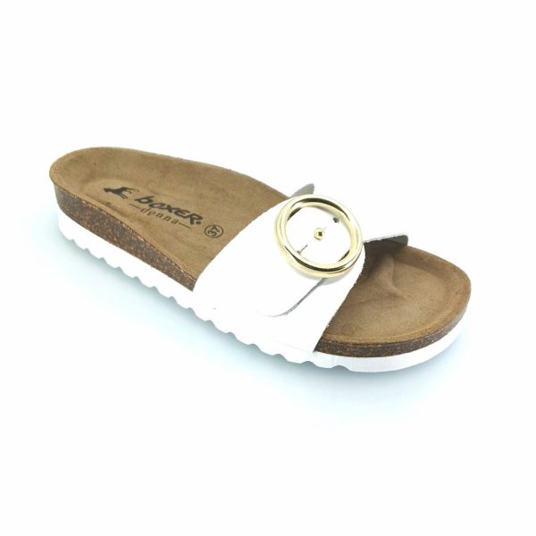Boxer 97053 (λευκό δέρμα) γυναικεία πέδιλα