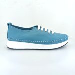 Boxer 98402 (γαλάζιο δέρμα) γυναικεία μοκασίνια