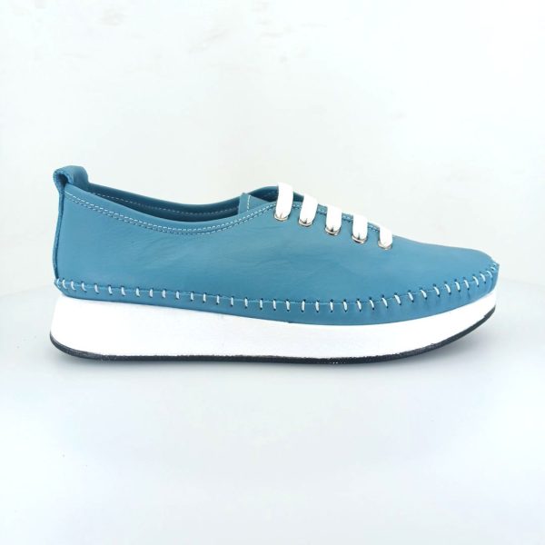 Boxer 98402 (γαλάζιο δέρμα) γυναικεία μοκασίνια